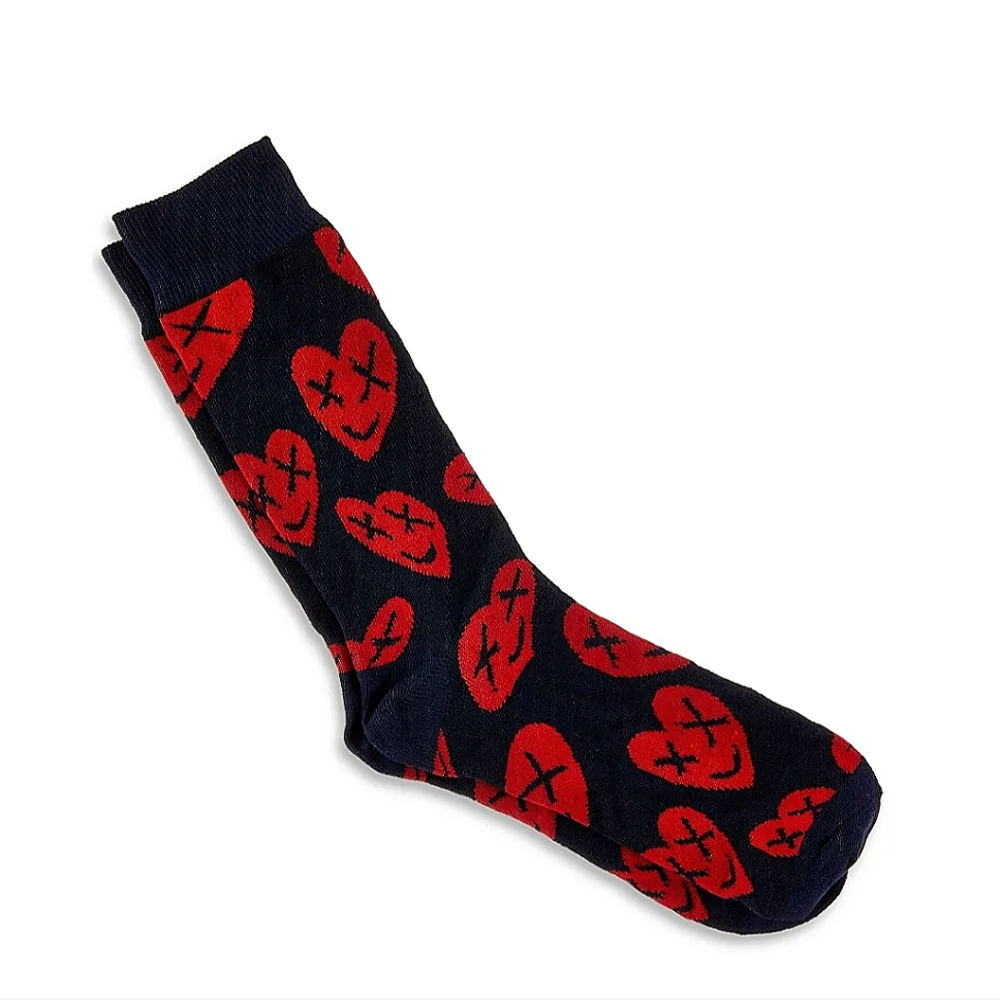 X Out Heart Socks - Crew Length Valentine's Day Gift Collection